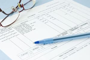 A medical billing statement